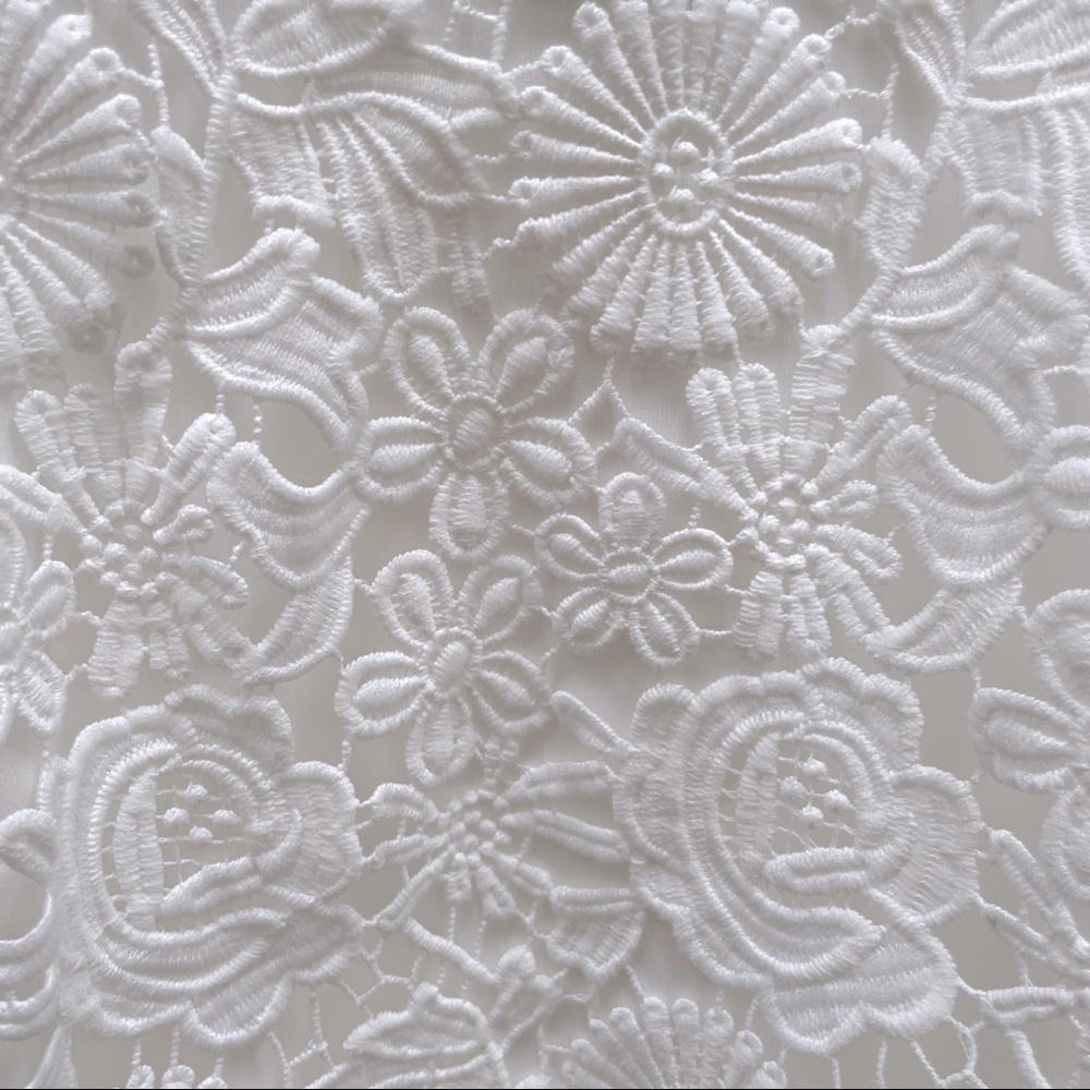 White Lace Mini Dress - Picture 3 of 4